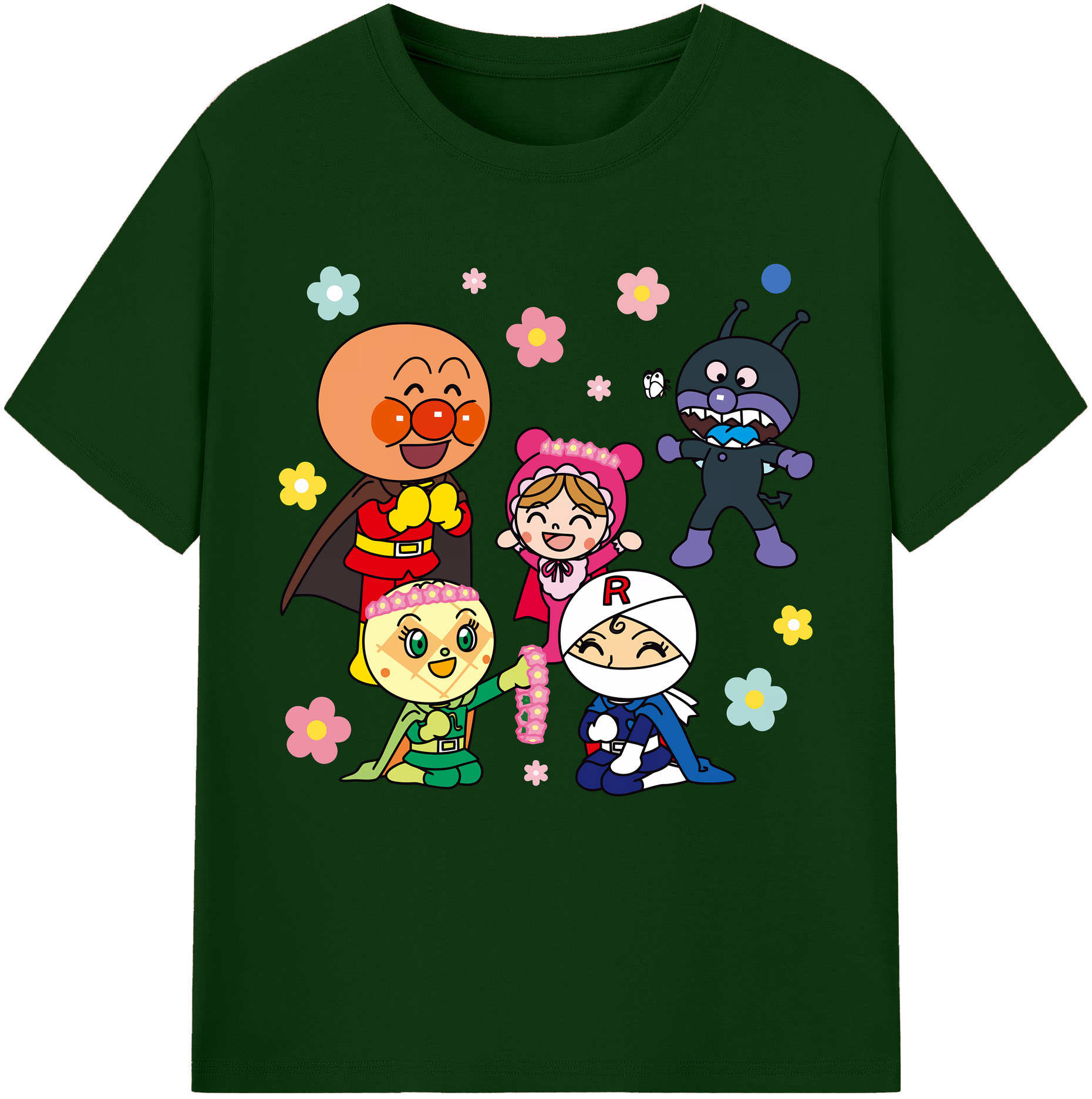 （画像用） アンパンマン Anpanman 綿100％半袖Tシャツ（フロントプリント）